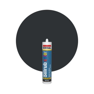Soudal Silirub Color RAL 7021 Schwarzgrau Silikon Dichtmasse 300ml