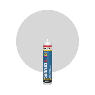 Soudal Silirub Color RAL 7035 Lichtgrau Silikon Dichtmasse 300ml
