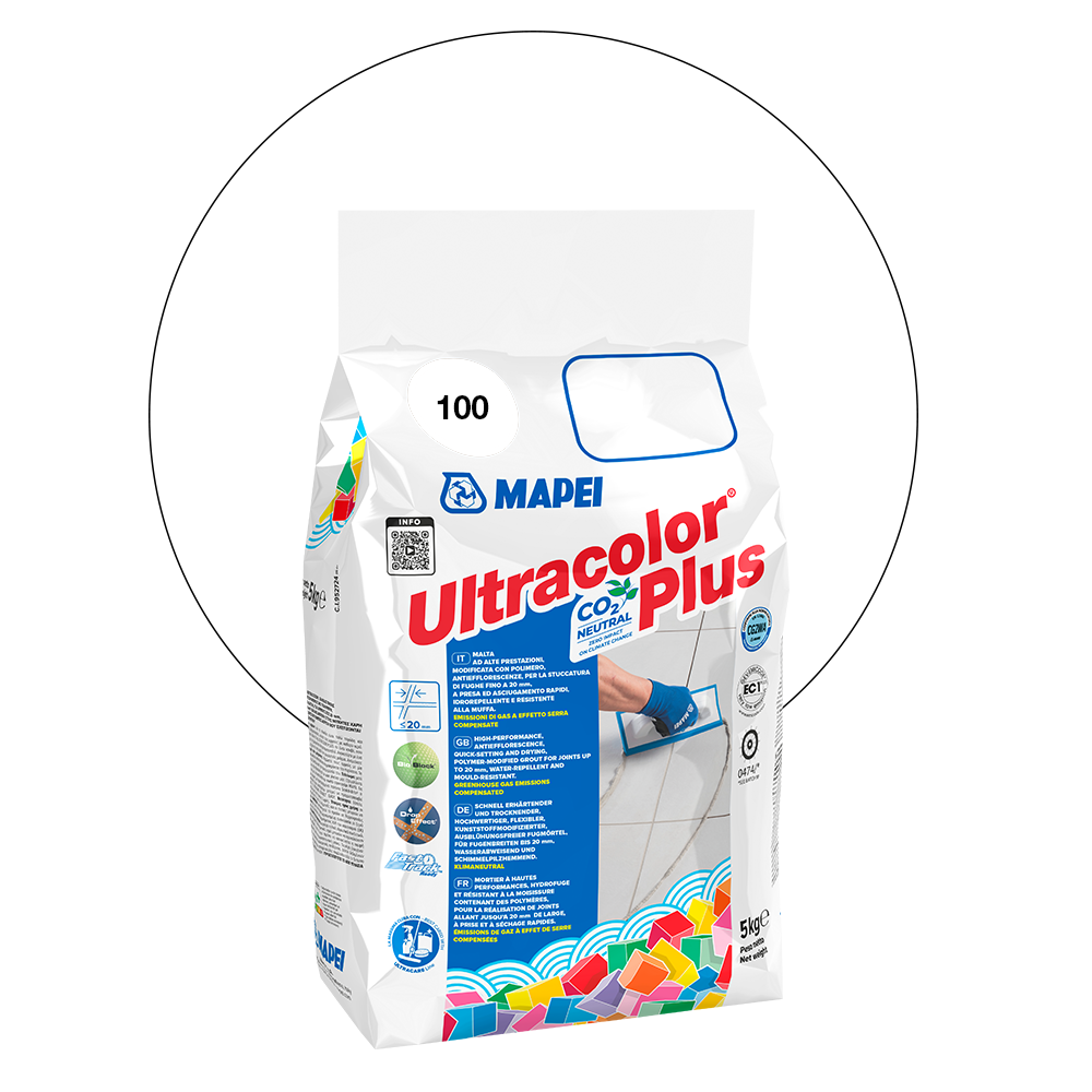 Mapei Ultracolor Plus Fugenmörtel - 100 Weiß - 5 kg main product photo
