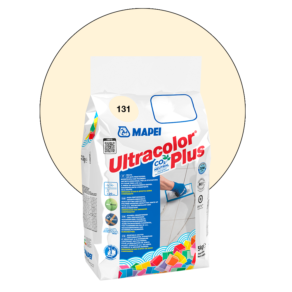 Mapei Ultracolor Plus Fugenmörtel - 131 Vanille, 5 kg main product photo